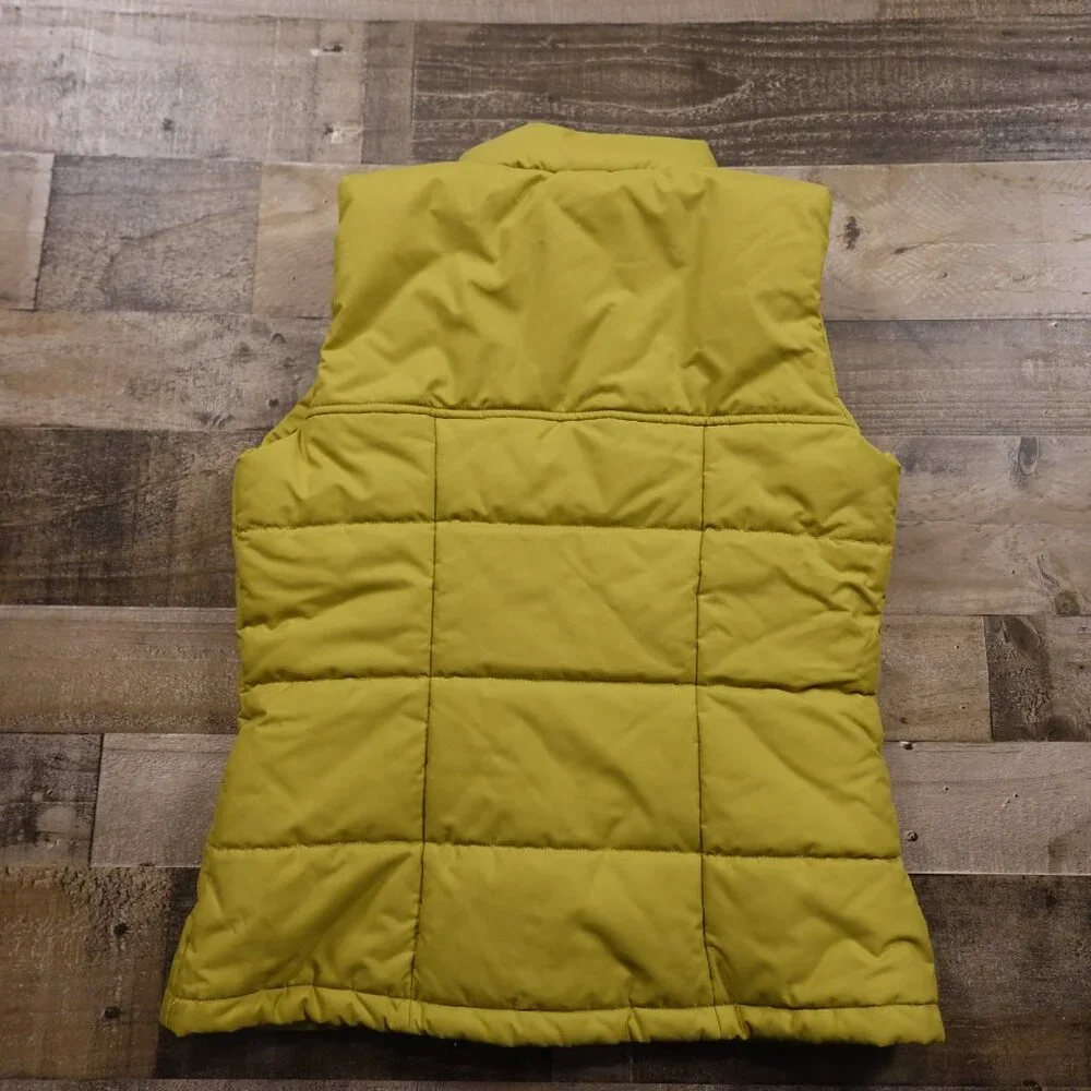 Nike Dew Tour Puffer‎ Vest Women’s Small Yellow Toggle Insulated